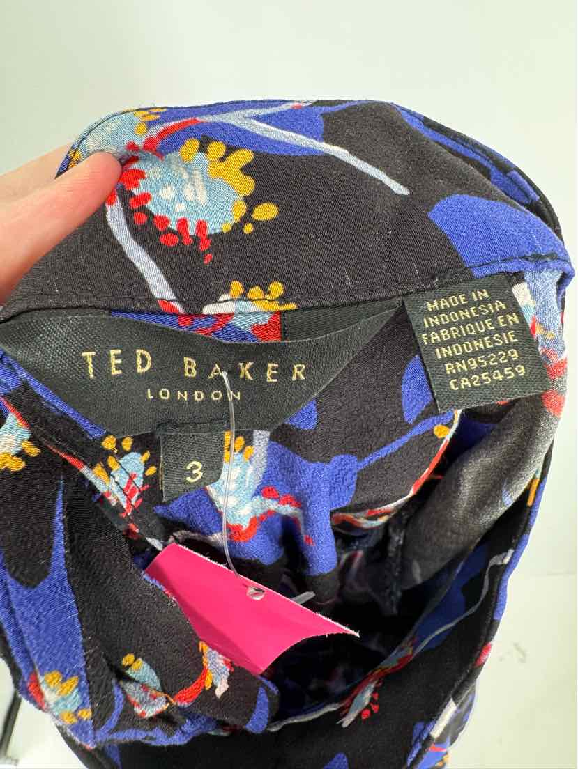 Size M TED BAKER Blue Print Shirt