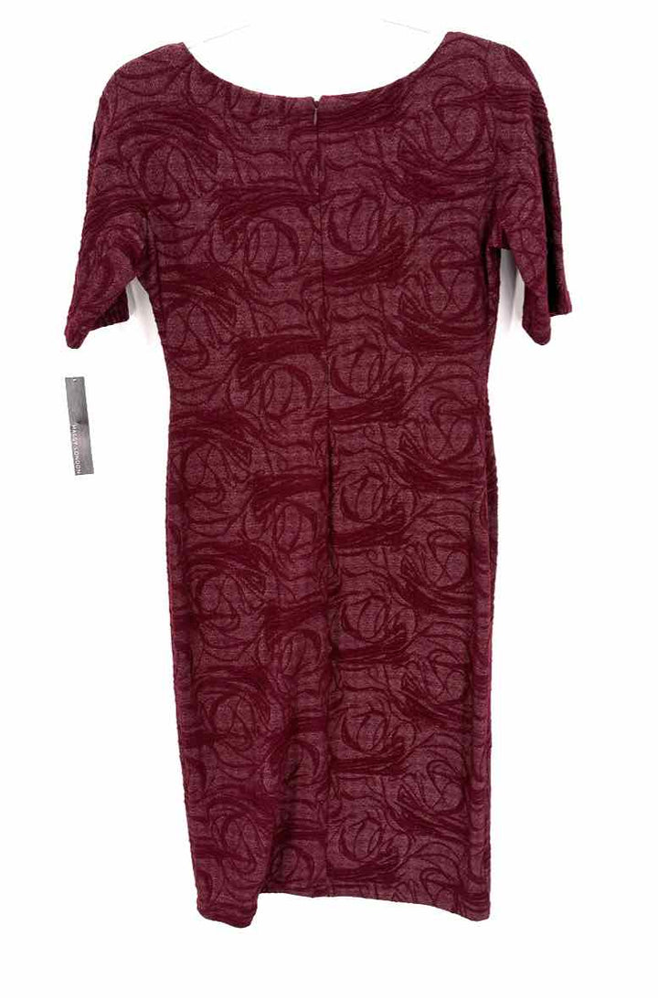 Size 10 MAGGY LONDON Burgundy Knit Dress