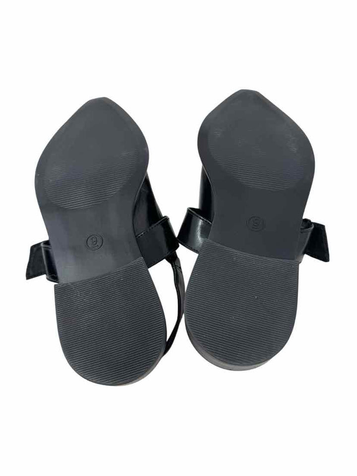 Shoe Size 9 WILD  FABLE Black Leather Mules