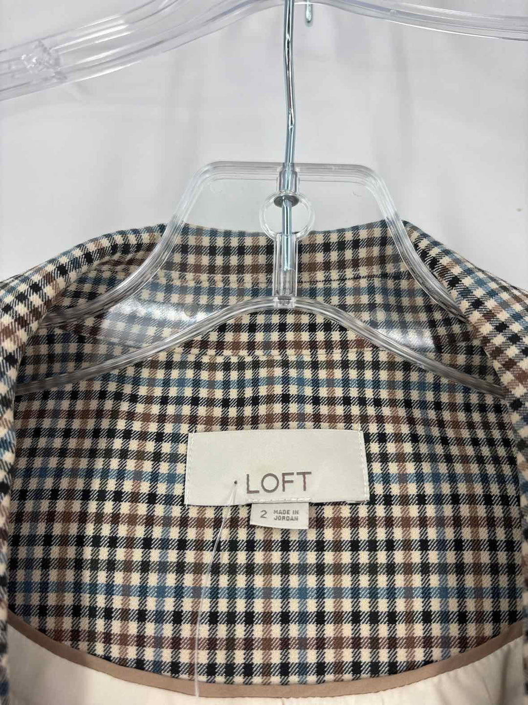 Size 2 LOFT Brown Print Blazer