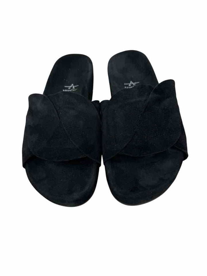 Shoe Size 11 Stuart Weitzman Black Suede Sandals