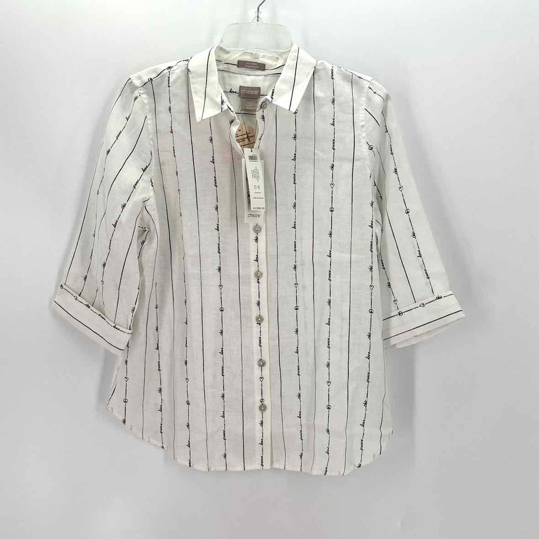 Size S/M Chico's White Shirt