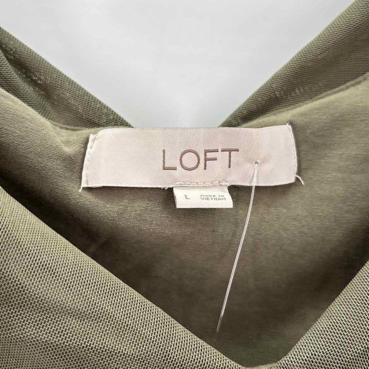 Size L LOFT Olive Mesh Shirt