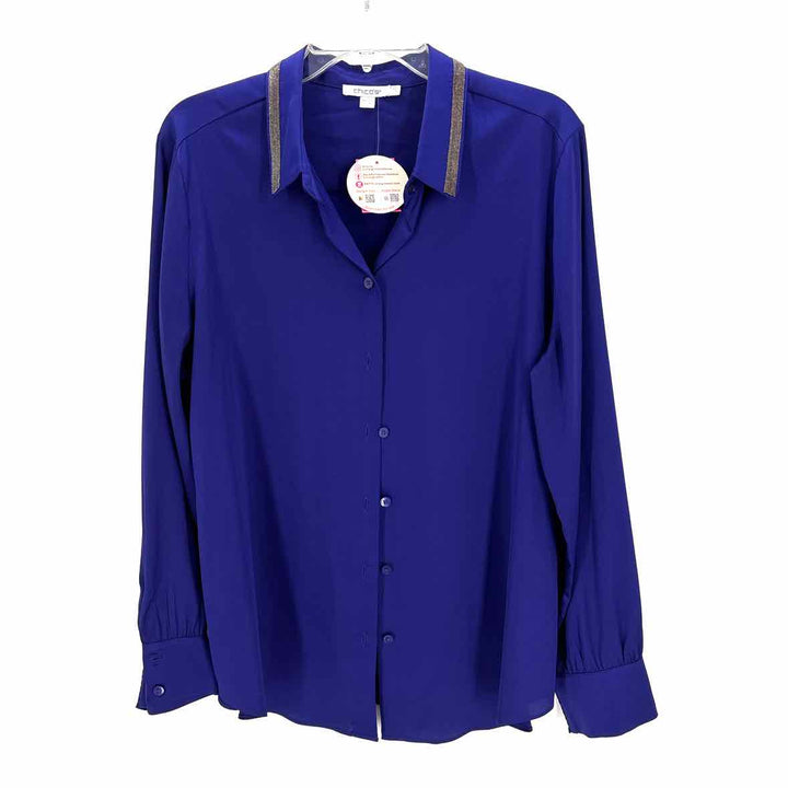 Size 14 Chico's Purple Sateen Shirt