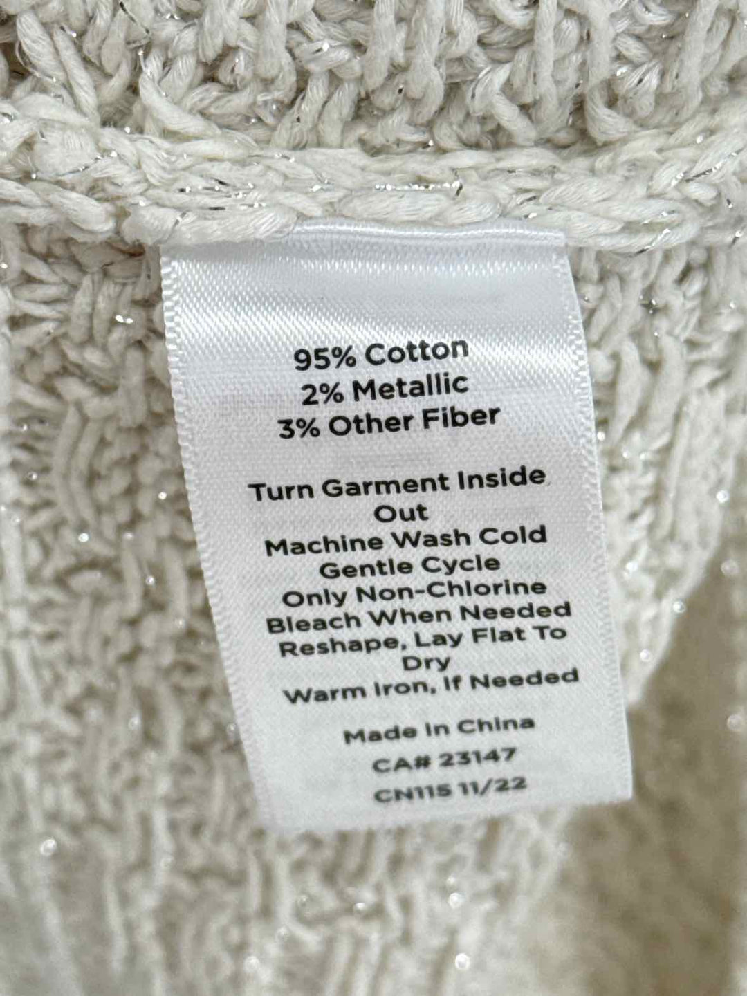 Size S Talbots Cream Sweater
