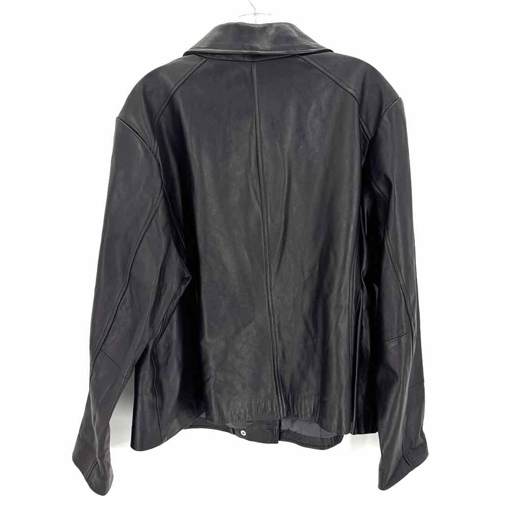 Size 2X RALPH LAUREN Black Leather Jacket