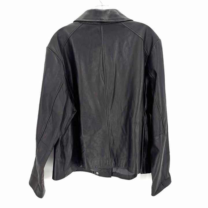Size 2X RALPH LAUREN Black Leather Jacket