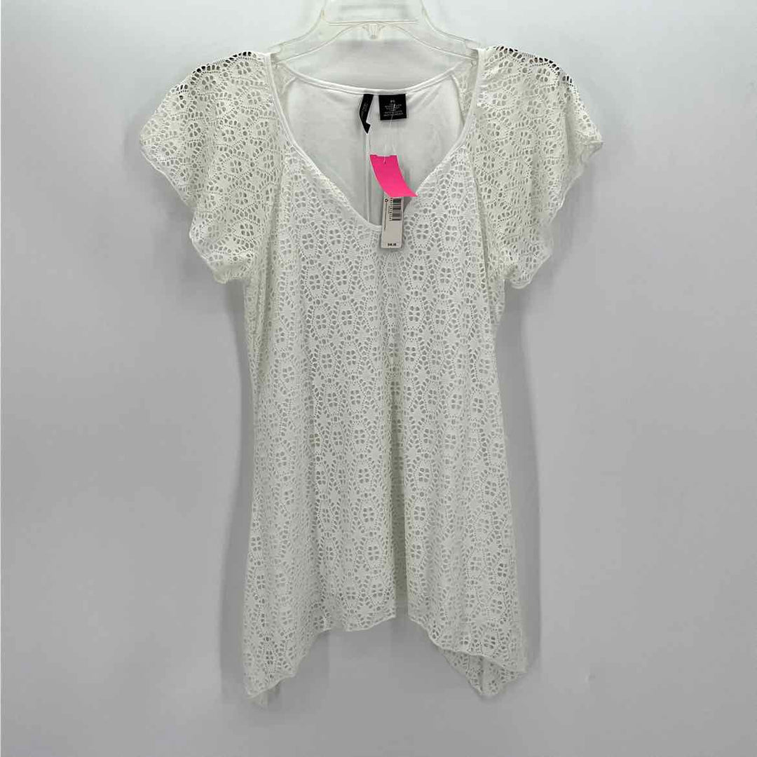 Size S NEW DIRECTION White Crochet Shirt