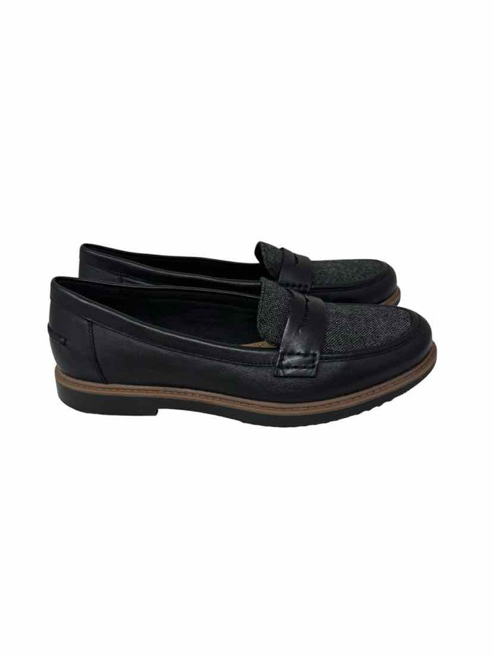 Shoe Size 8 CLARKS Black Print Flats
