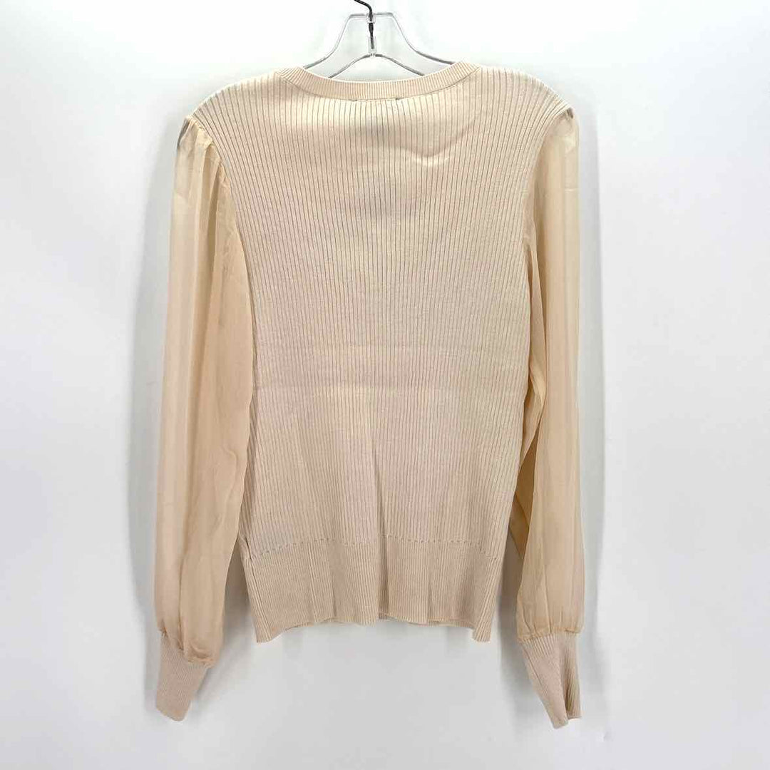 Size L PREMISE Cream Knit Sweater