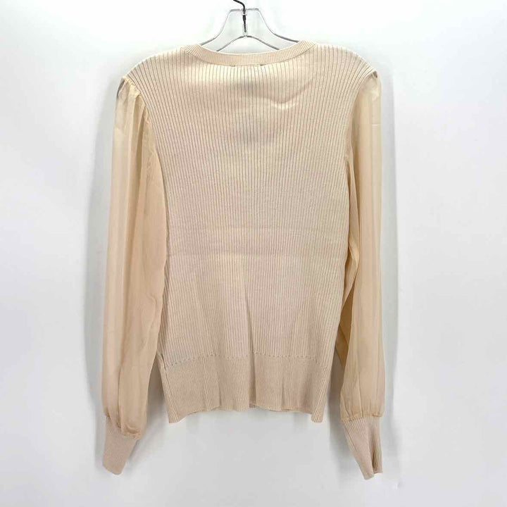 Size L PREMISE Cream Knit Sweater