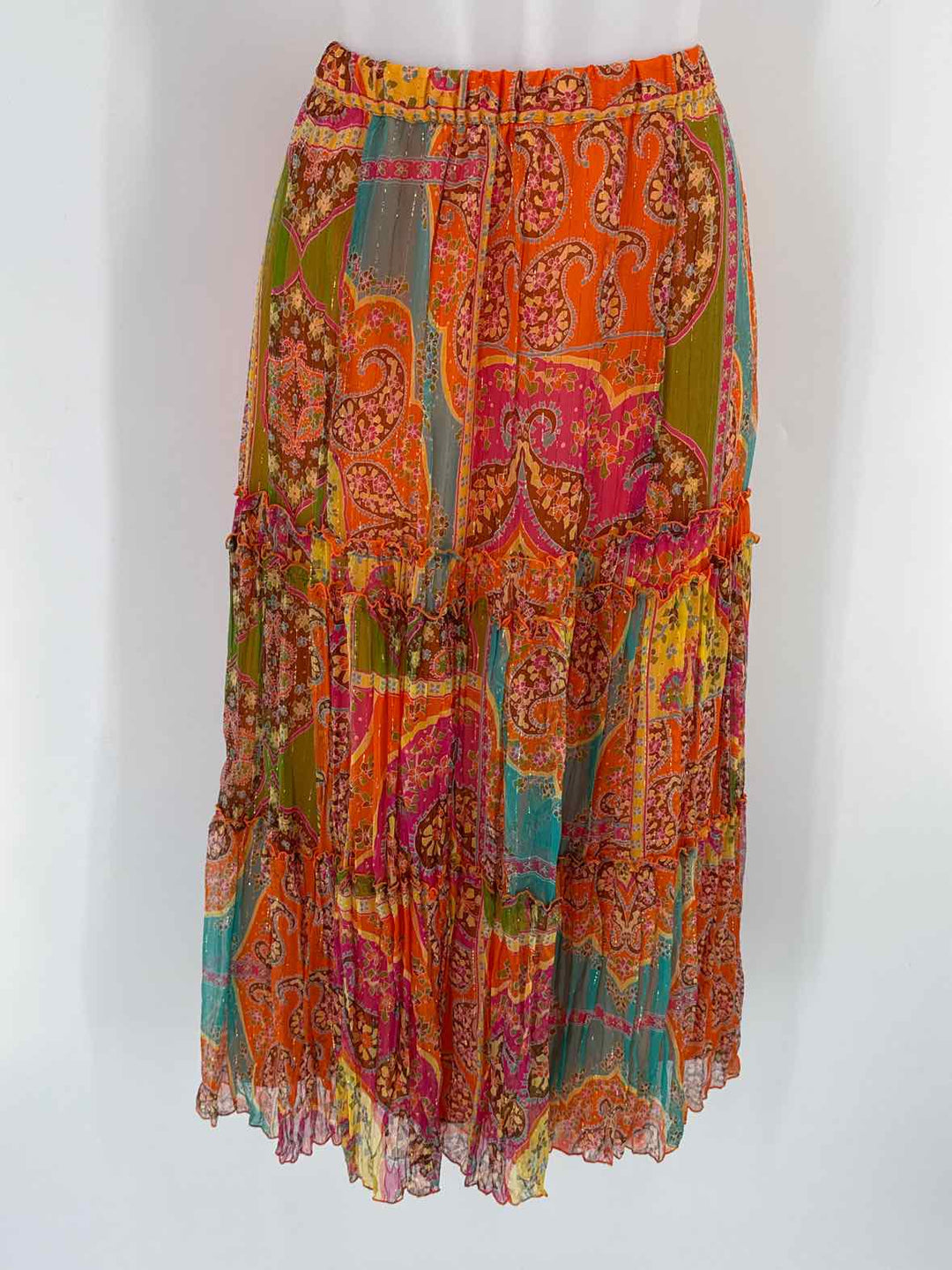 Size 22 PETER NYGARD ORANGE PRINT Skirt