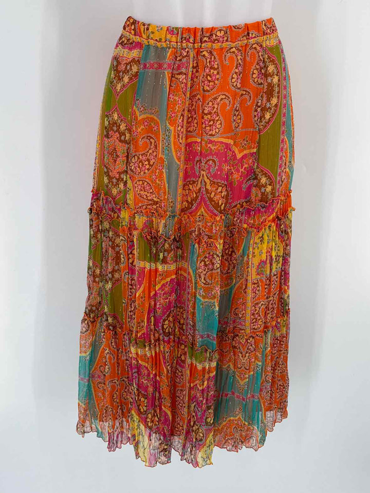 Size 22 PETER NYGARD ORANGE PRINT Skirt