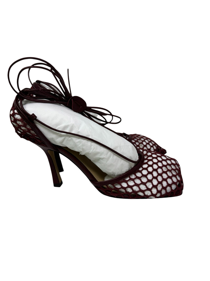 Shoe Size 39 BOTTEGA Wine Leather Luxury - Sandals