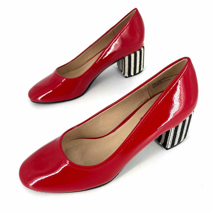 Shoe Size 7 Red PATENT Pumps
