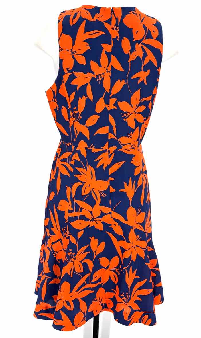 Size 8 J Crew Navy Print Dress