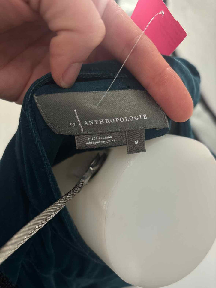 Size M Anthropologie Teal Velour Shirt