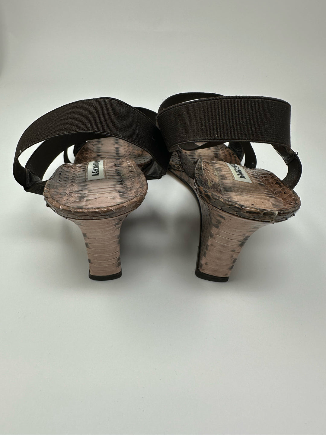 Shoe Size 10.5 MANOLO BLAHNIK Tan Luxury - Sandals