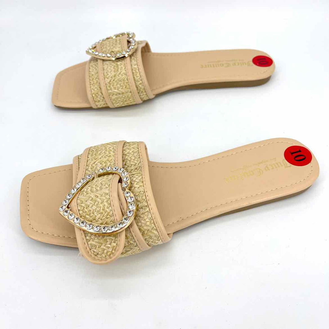Shoe Size 10 JUICY COUTURE Vanilla Straw Sandals