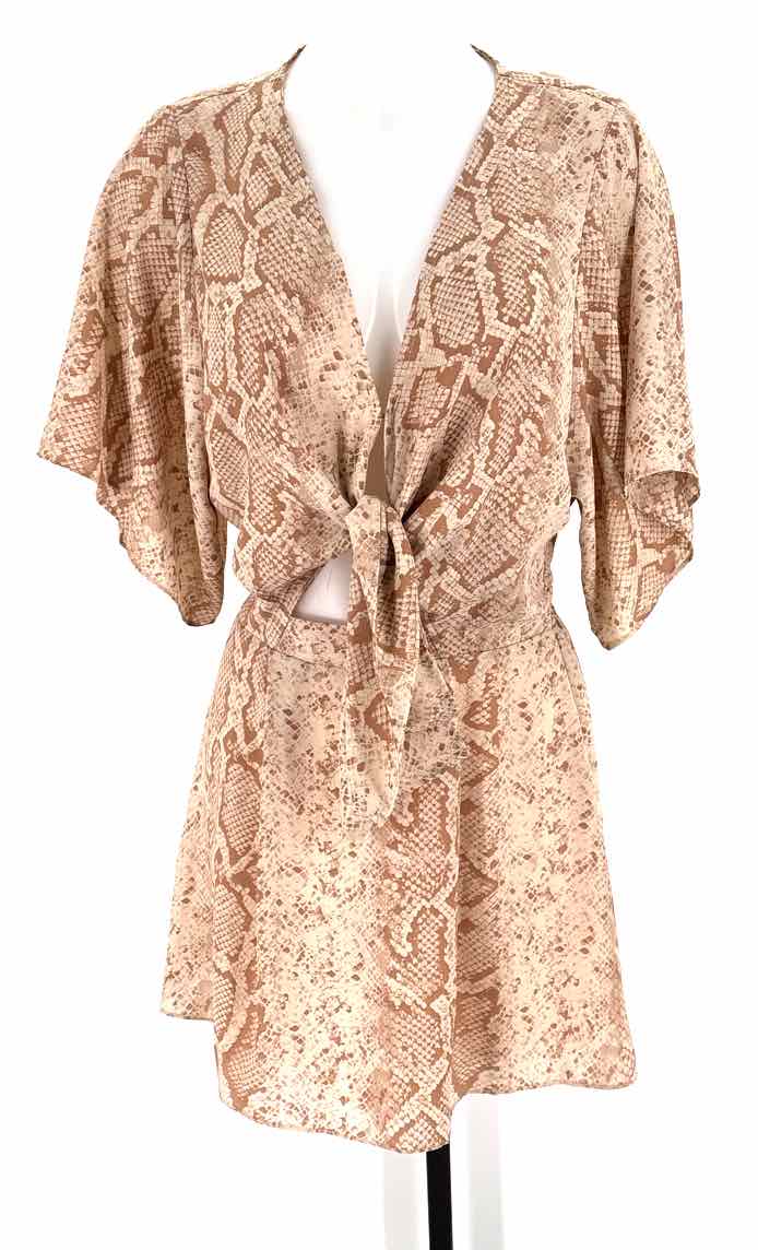 Size XS BUDDY LOVE Brown Print Dress