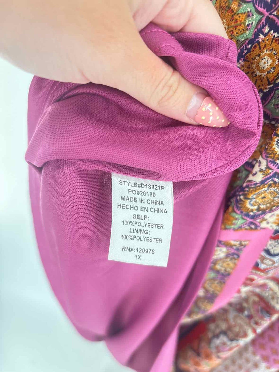 Size L ENTRO Multi-Color Dress