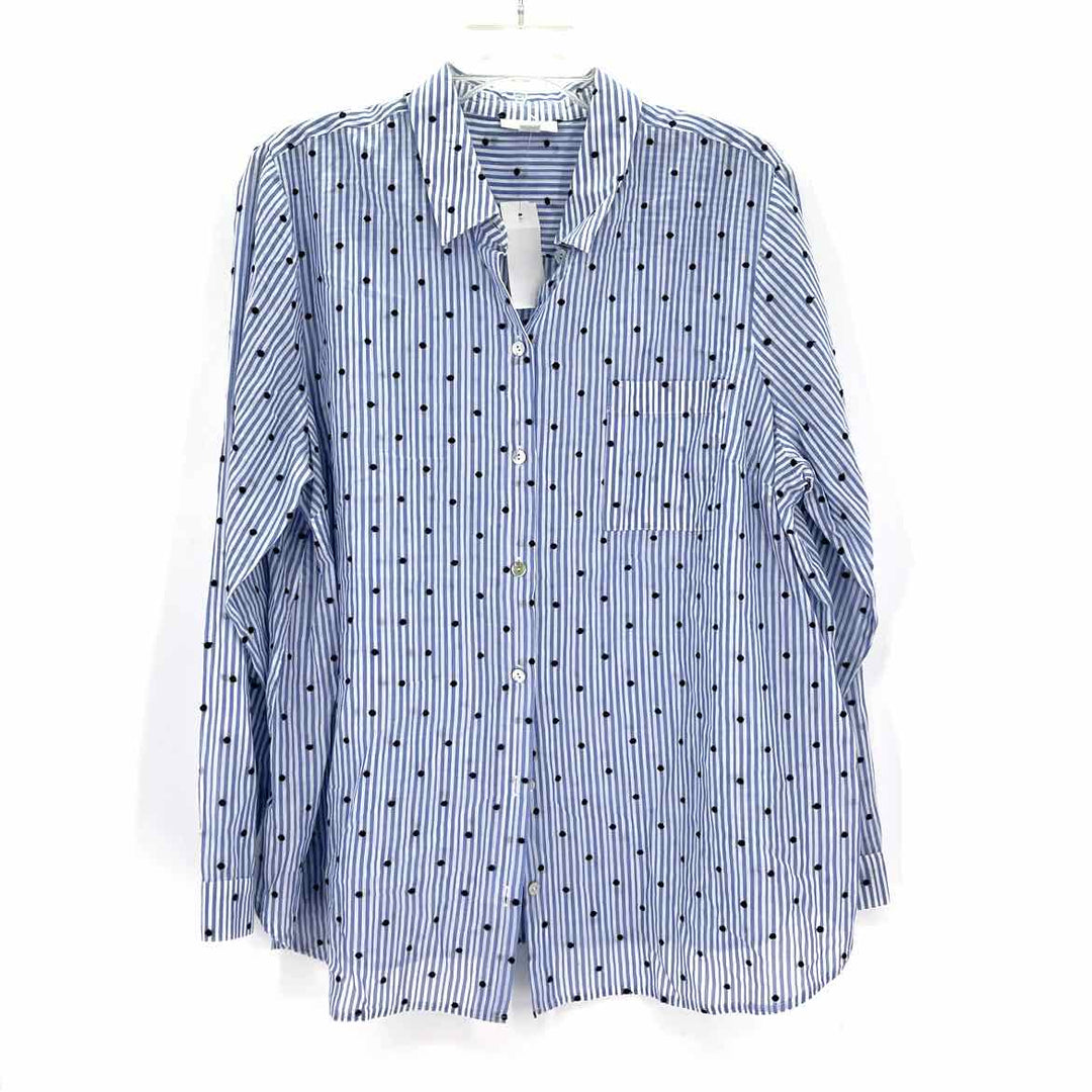 Size L J JILL Light Blue Shirt