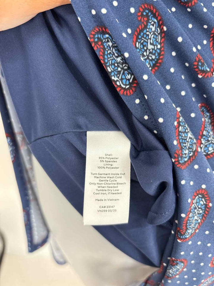 Size 10 Talbots Navy Print Dress