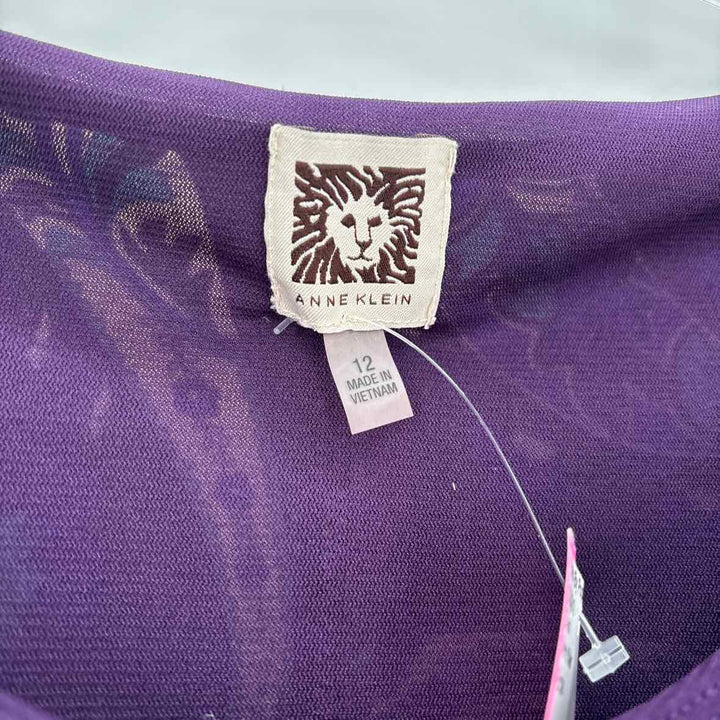 Size 12 Anne Klein Purple Dress