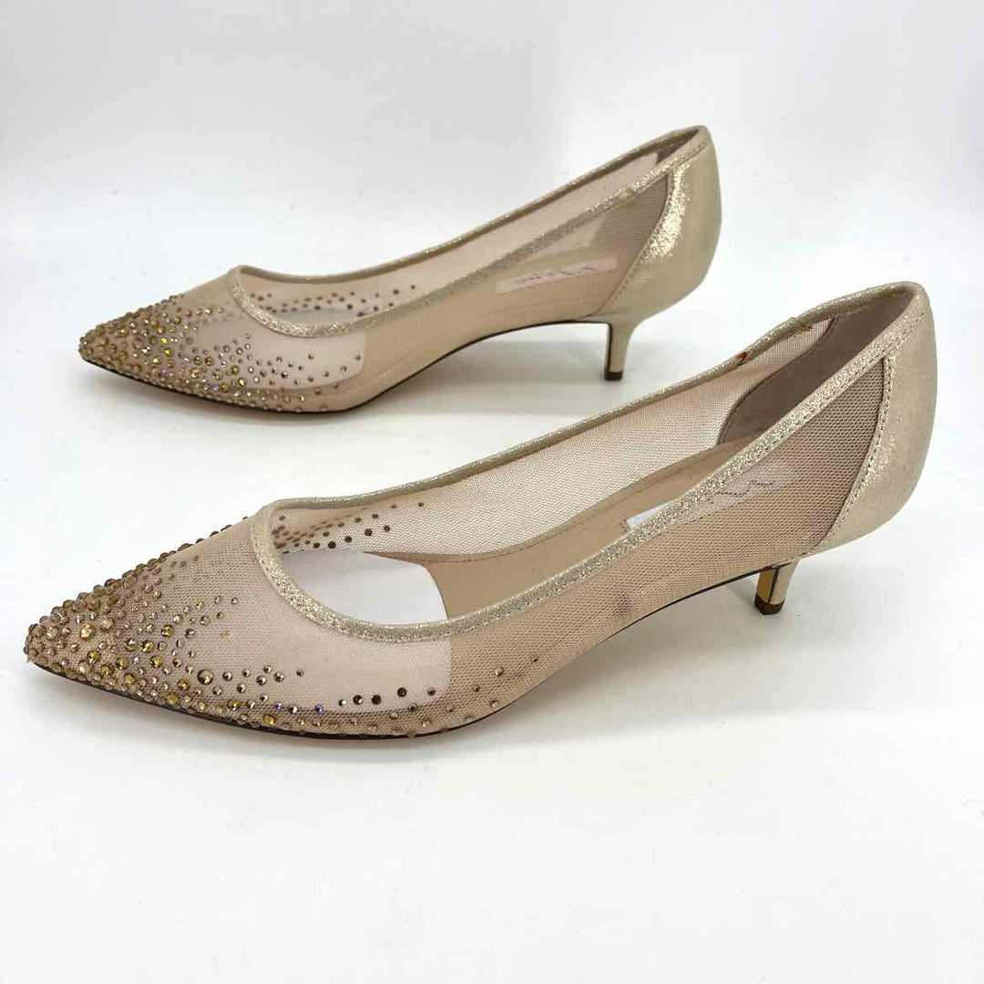 Shoe Size 10 Nina Gold Mesh Pumps