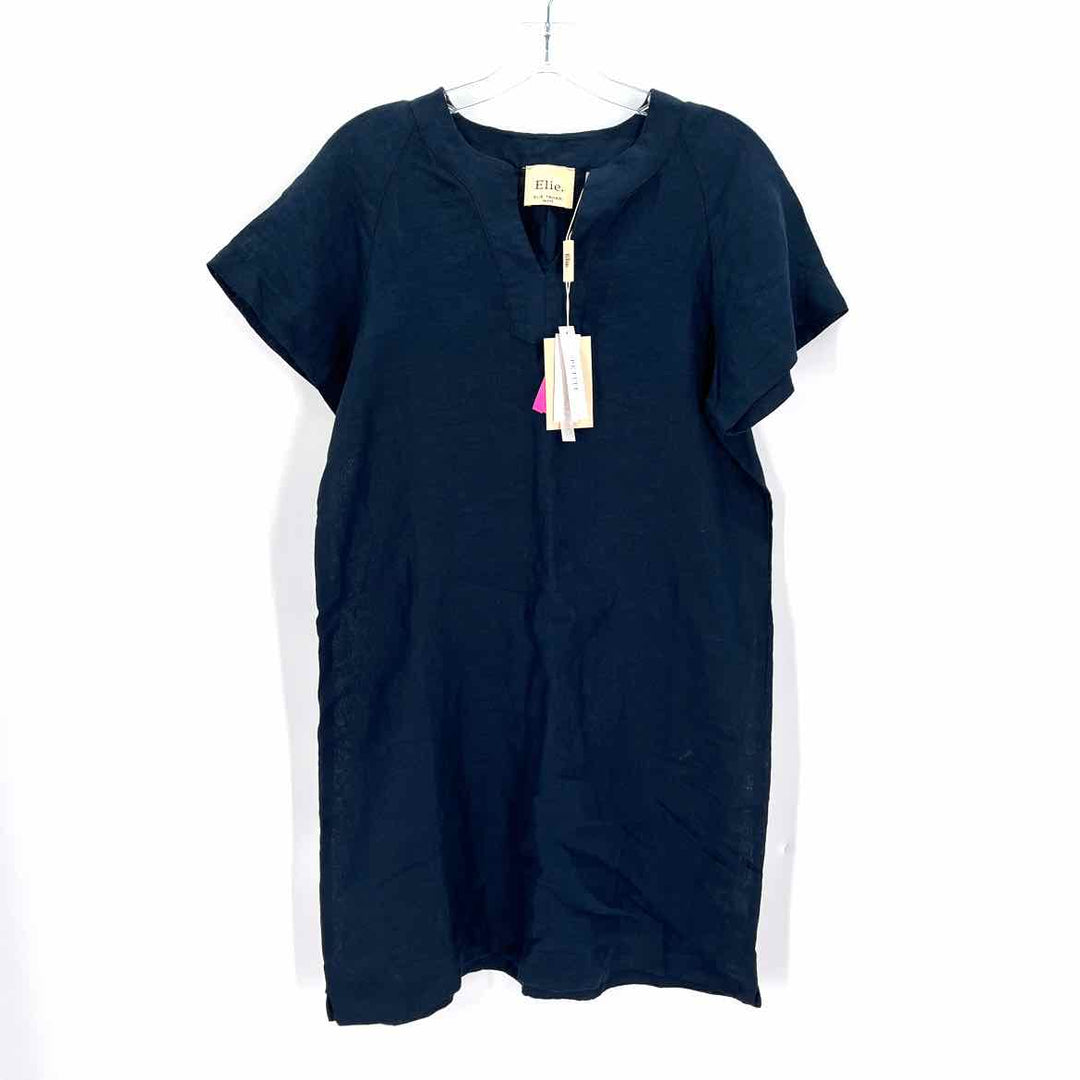 Size M TAHARI Blue Linen Dress