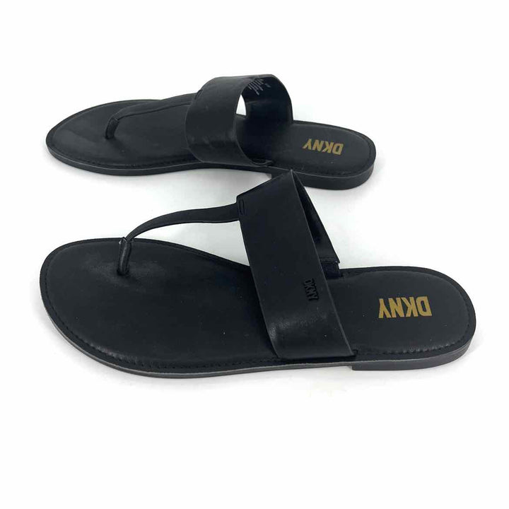 Shoe Size 9 DKNY Black Leather Sandals