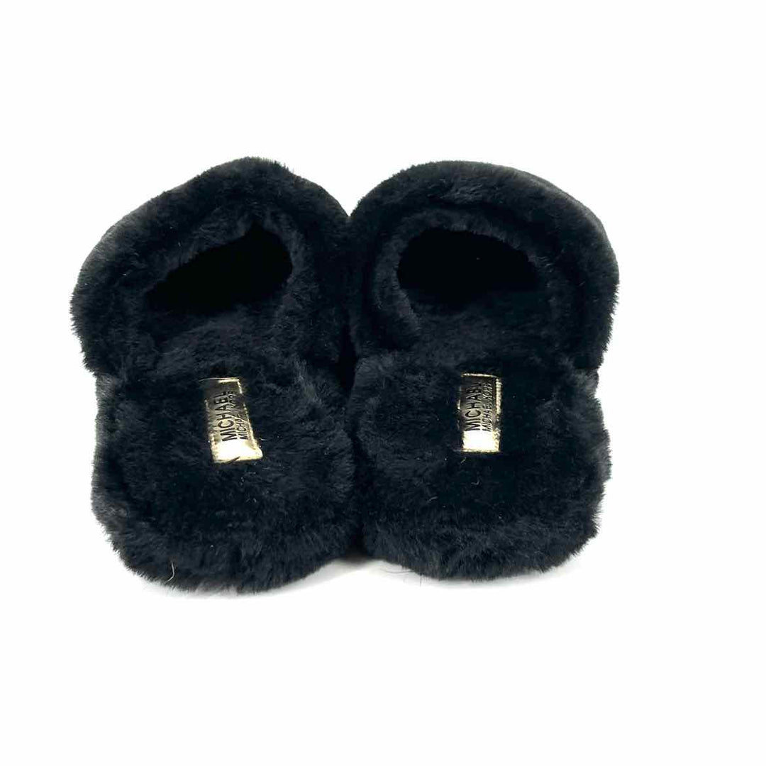 Shoe Size 9 Michael Kors Black Faux Fur Slippers