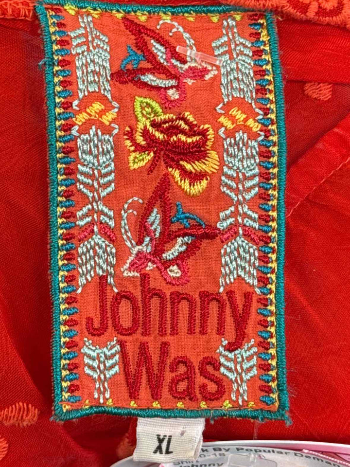 Size XL Johnny Was Orange Shirt