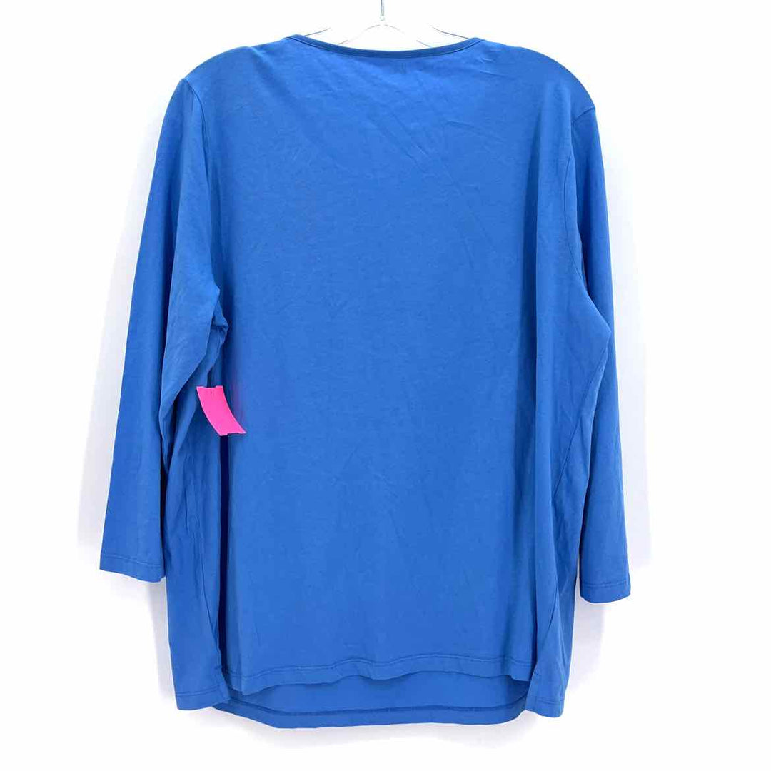 Size L KIM ROGERS Light Blue Shirt