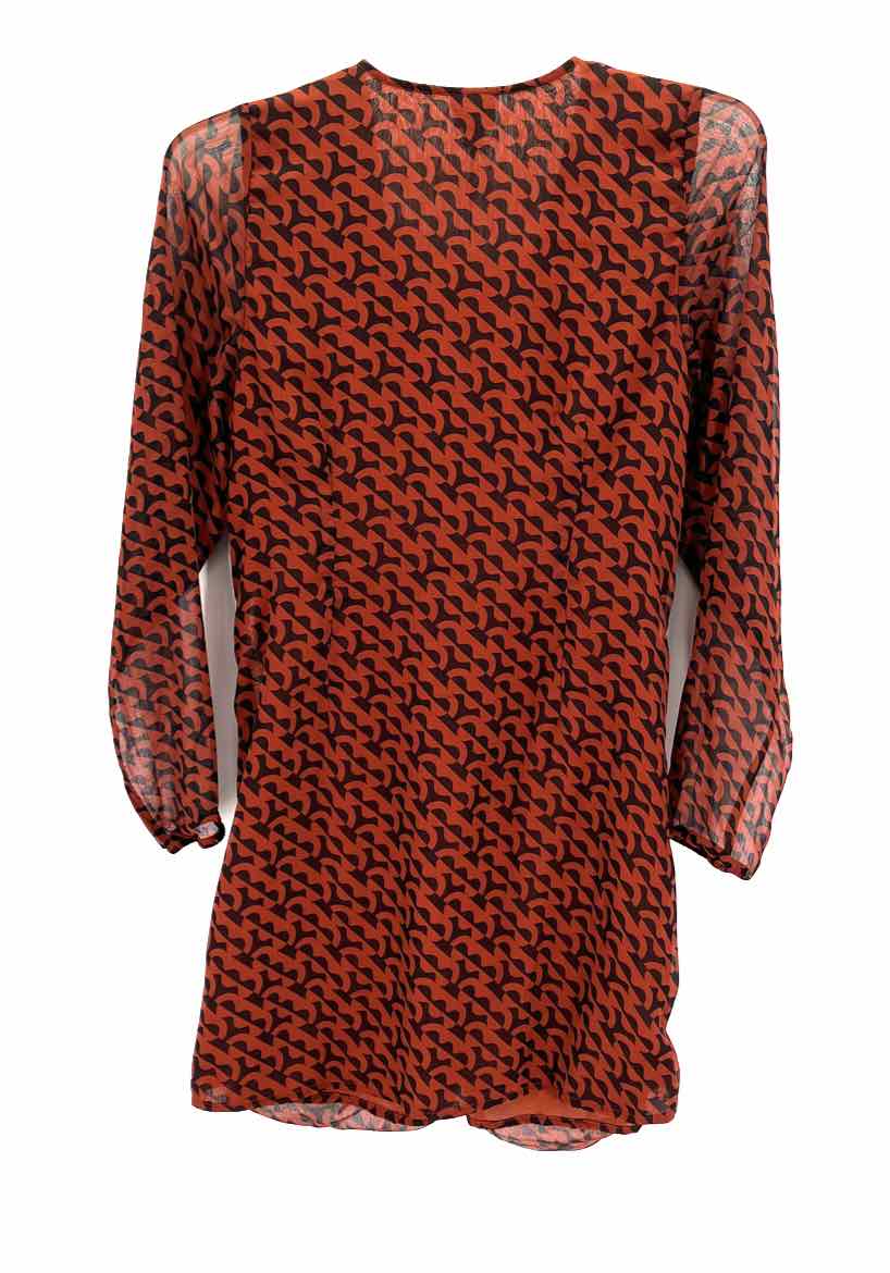 Size L A NEW DAY Brown Print Dress