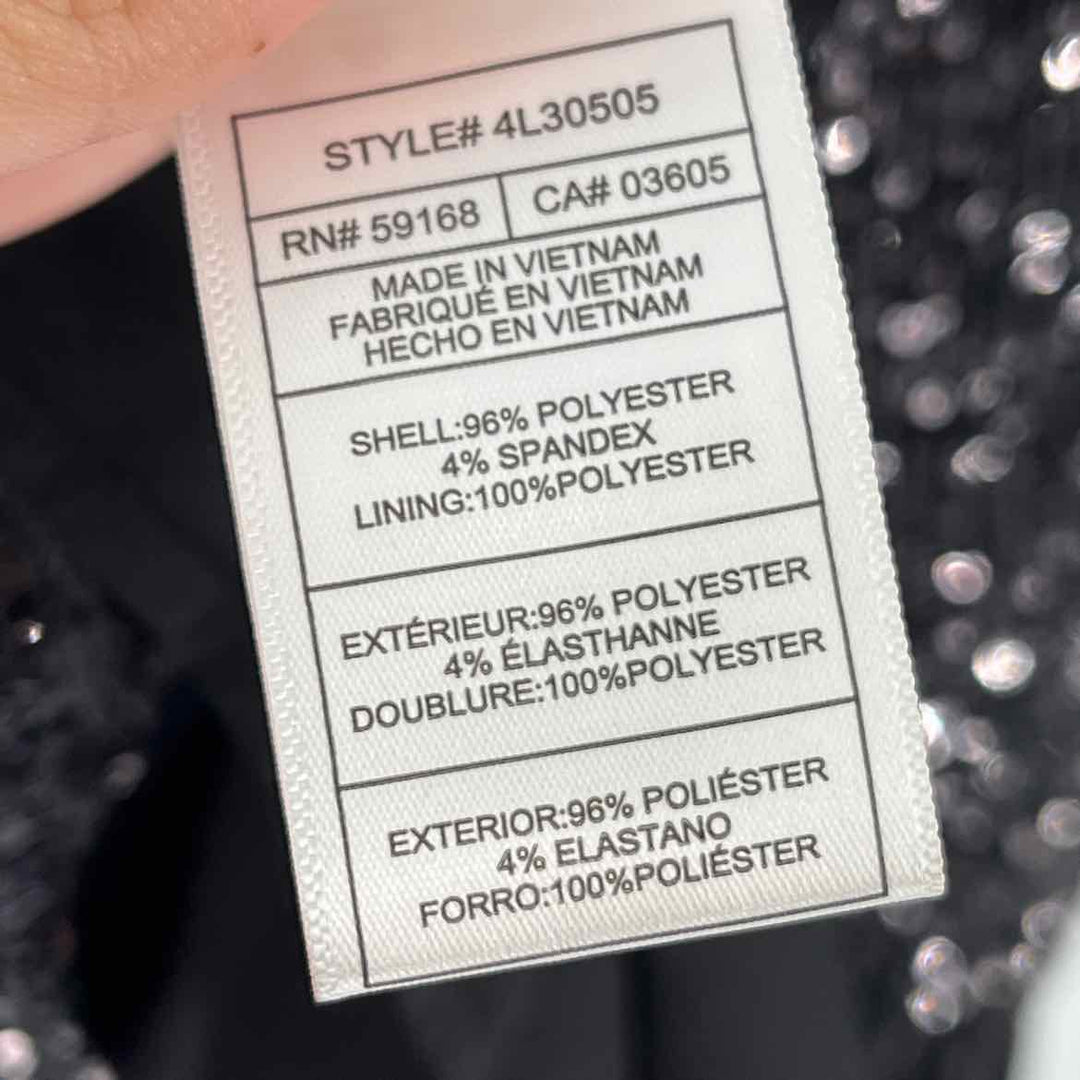 Size M KAREN KANE Charcoal Sequined Dress