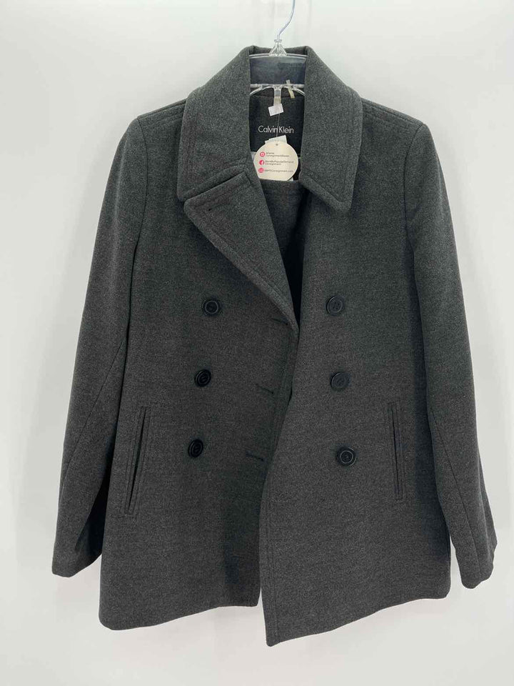 Size 10 Calvin Klein Gray Coat