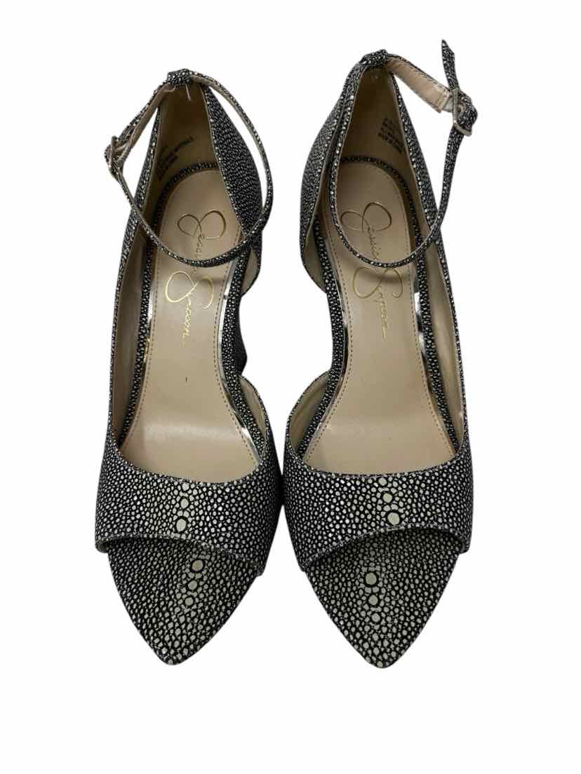 Shoe Size 8 Jessica Simpson Black/White Sandals