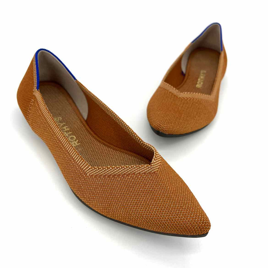 Shoe Size 8 ROTHY'S Burnt Orange Knit Flats