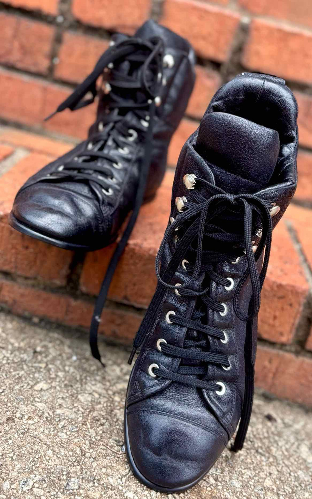 Shoe Size 41 Chanel Black Leather Luxury - Boots