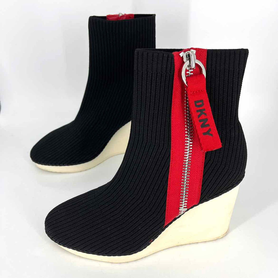 Shoe Size 8.5 DKNY Black Knit Boots