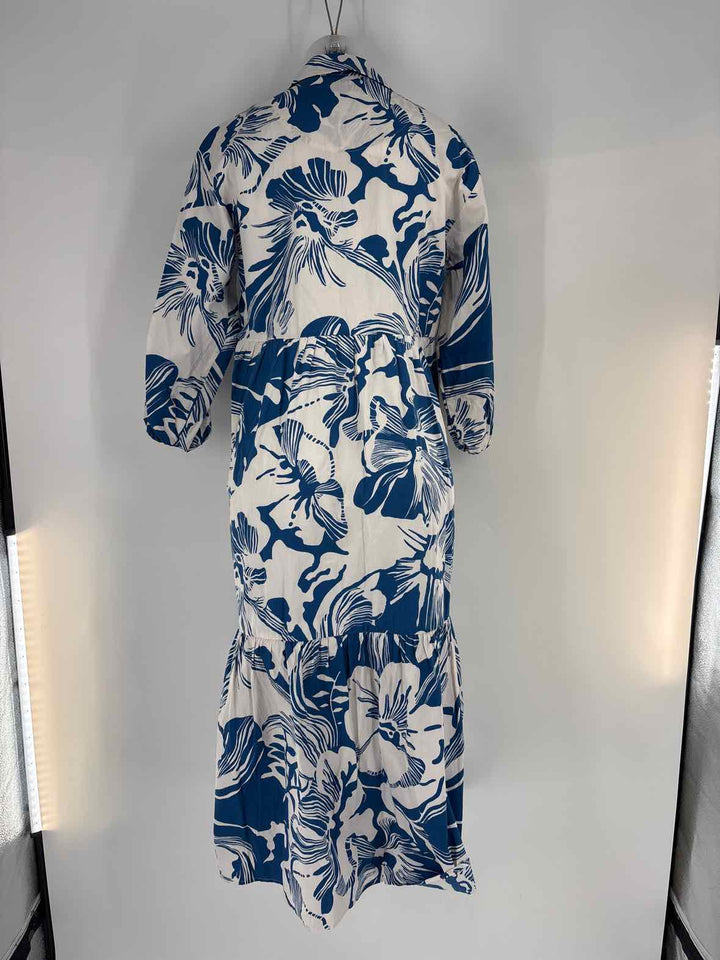 Size S MAEVE Blue Print Dress