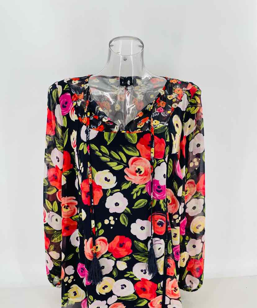 Size 16 LANE BRYANT Navy Print Shirt
