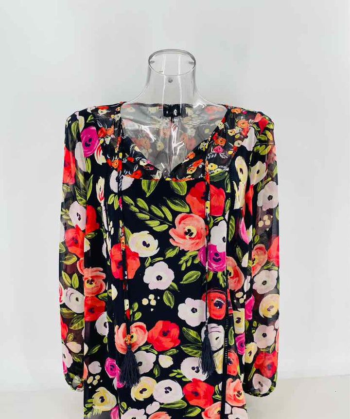 Size 16 LANE BRYANT Navy Print Shirt