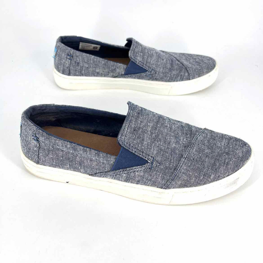 Shoe Size 8.5 Toms Blue Denim Flats