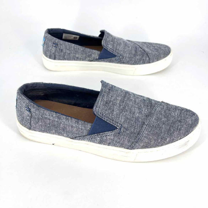 Shoe Size 8.5 Toms Blue Denim Flats
