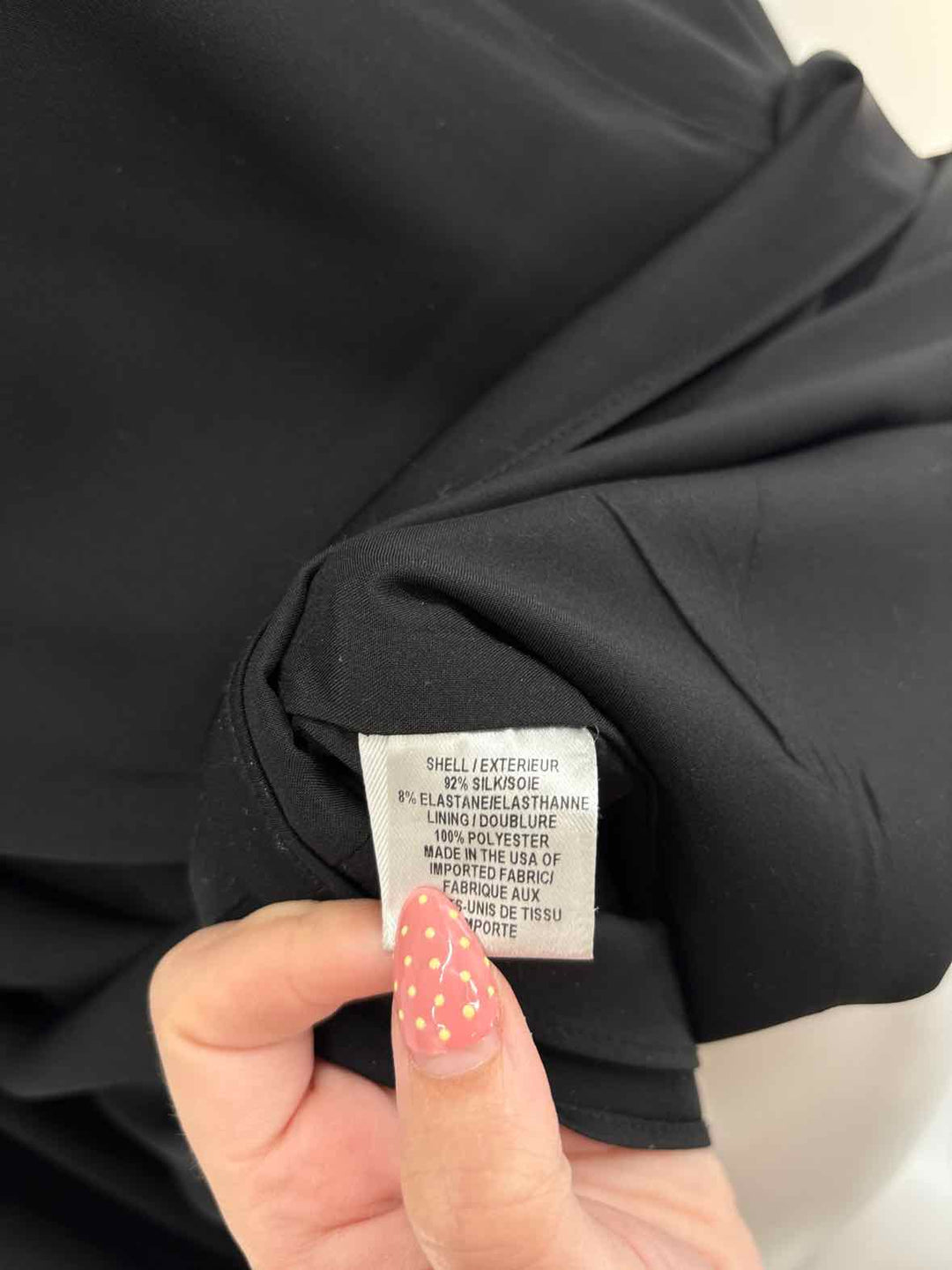 Size 8 MILLY Black Sateen Dress