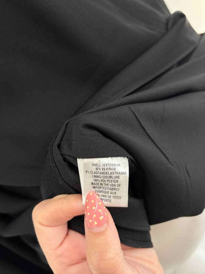 Size 8 MILLY Black Sateen Dress