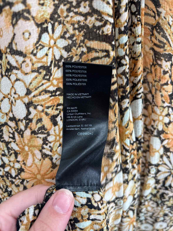 Size M FREE PEOPLE ORANGE PRINT Dress