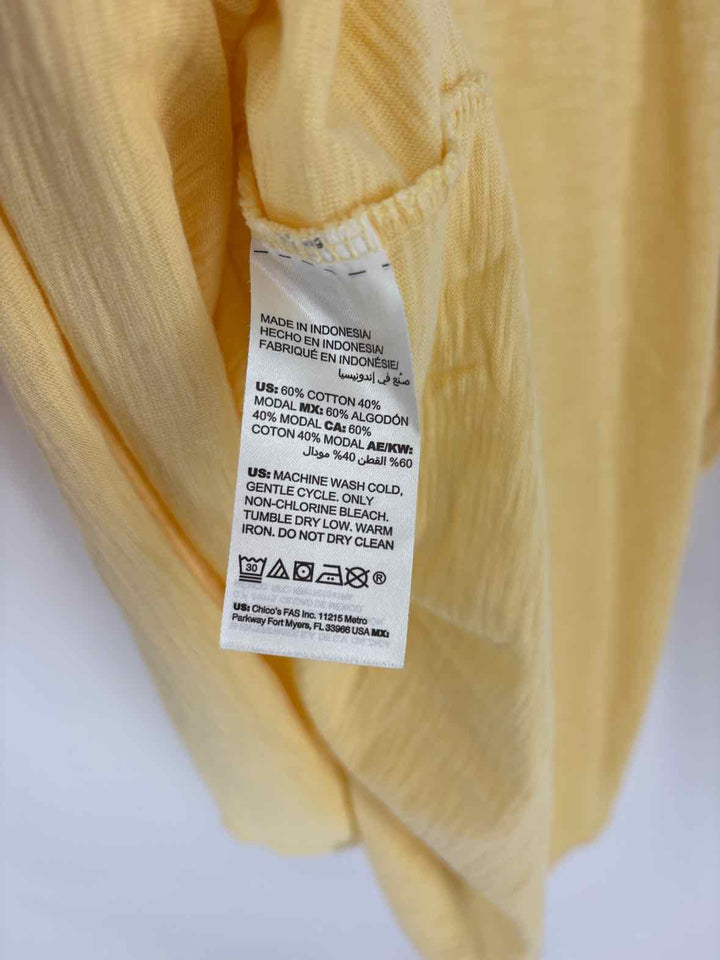 Size XL Chico's Yellow Shirt